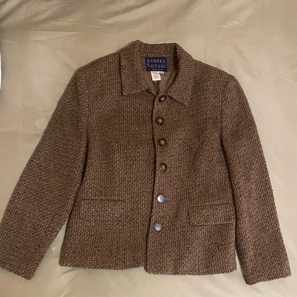Vintage Andrea Viccaro Brown Blazer